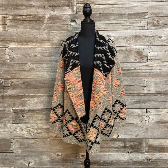 🖤🧡 Cute warm oversized Southwest Cardigan - Picture 2 of 6
